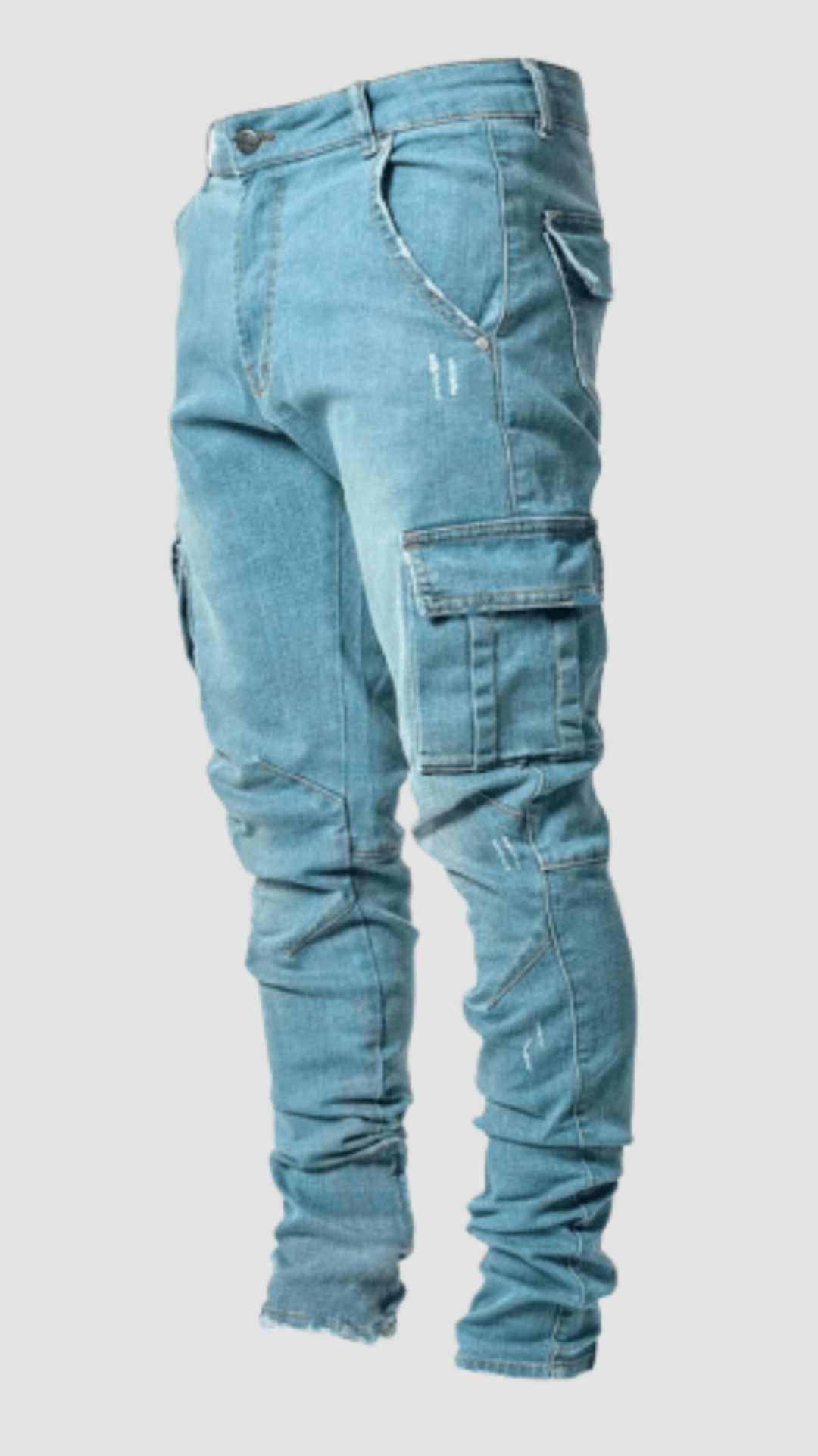 Levoire | Pantalon Cargo Denim Homme Bleu
