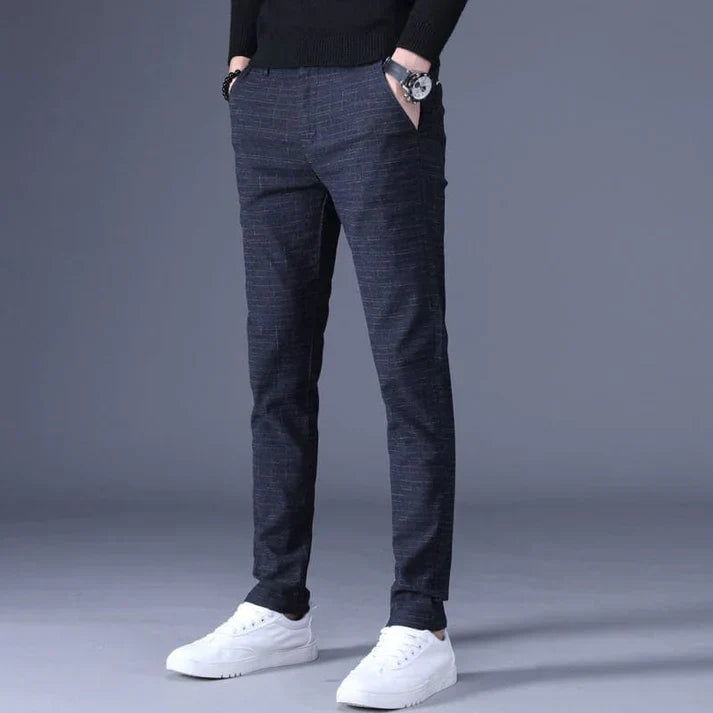 Levoire | Pantalon En Tissu Coupé Moderne Bleu