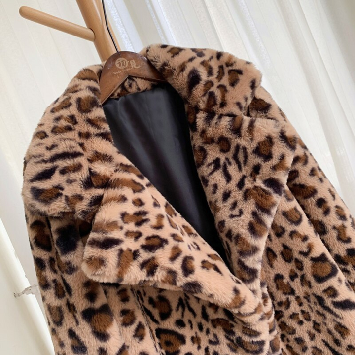 Levoire | Manteau En Fourrure Synthétique Pour Femmes Léopard
