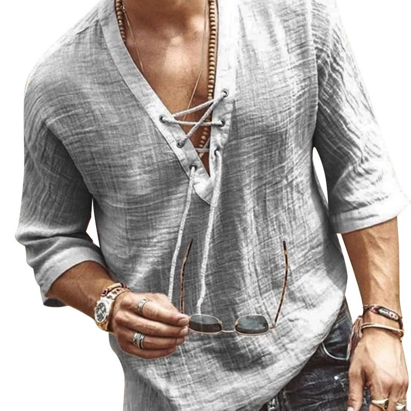 Levoire | Chemise d'été pour hommes Une chemise élégante et aérée pour hommes Gris