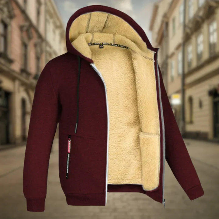 Levoire | Hoodie Fleece Homme Bordeaux