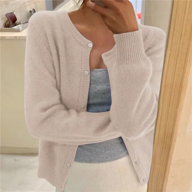 Levoire | Gilet Tricote Uni Pour Femmes, Parfait Pour Un Usage Quotidien Abricot Taille unique