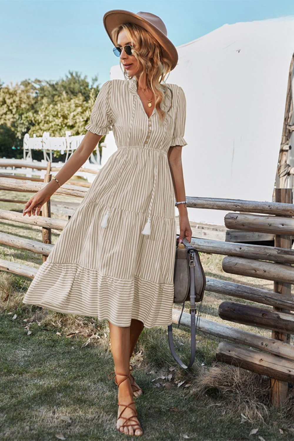 Levoire | Robe D'Été À Rayures Pour Femmes