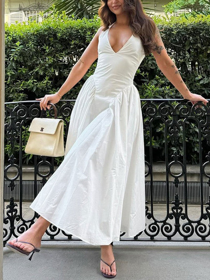 Levoire | Robe midi à encolure en V profonde