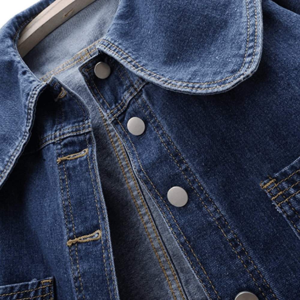 Levoire | Ludwig Denim Jacket Unique Sailor Collar & One Button Closure
