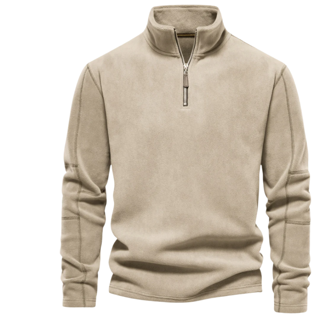 Levoire | Gilet Chaud En Polaire Laine Fait Main Khaki