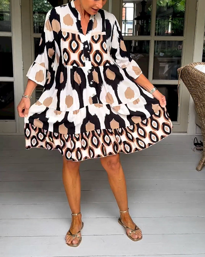 Levoire | Robe D'Été Midi Décontractée En A Avec Motif