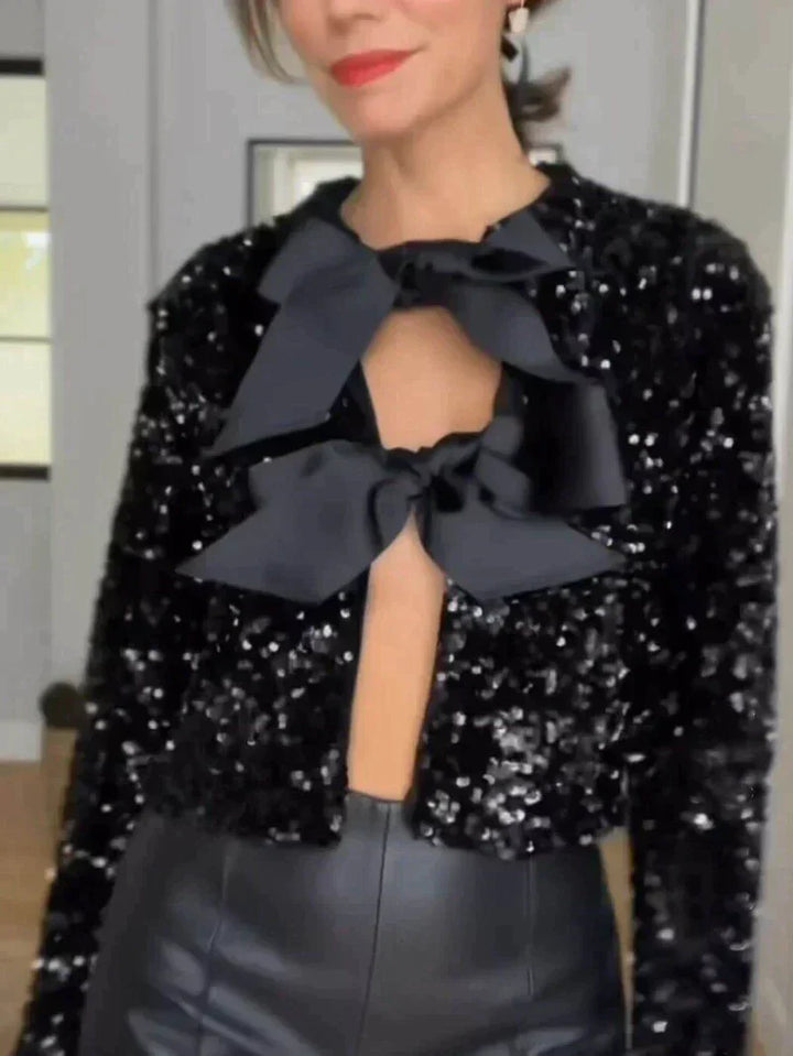 Levoire | Veste De Mode Scintillante Noir