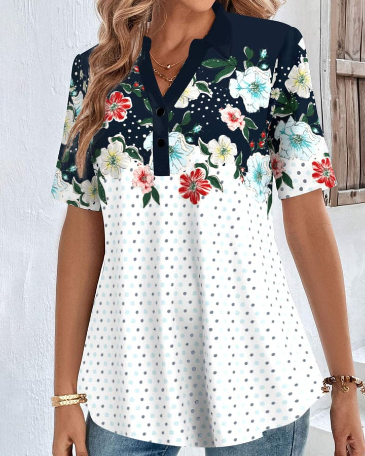 Levoire | Chemisier Col Montant Avec Motif Floral