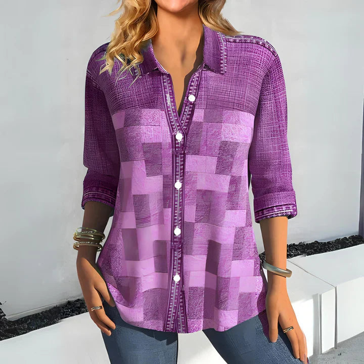 Levoire | Chemise À Manches Longues Avec Col En Coupe Moderne Lilas