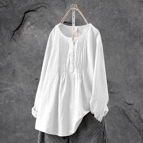 Levoire | Boho-Chic Blouse-Shirt - Avec Patte De Boutonnage Et Froncements