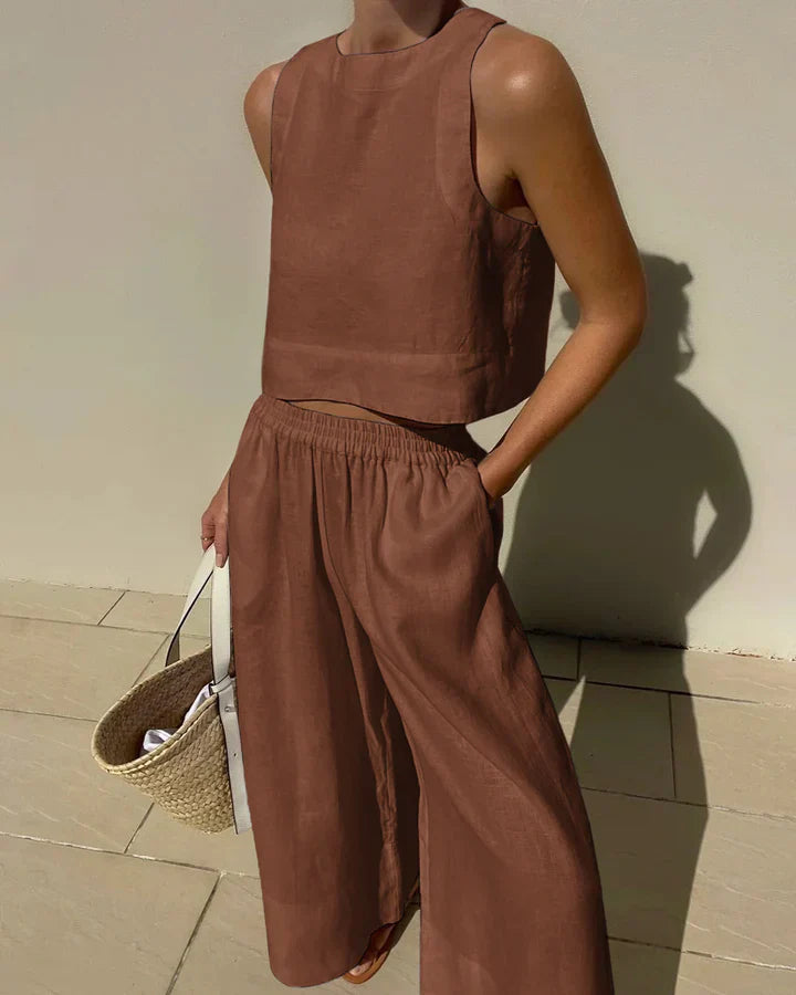 Levoire | Ensemble En Lin Braun