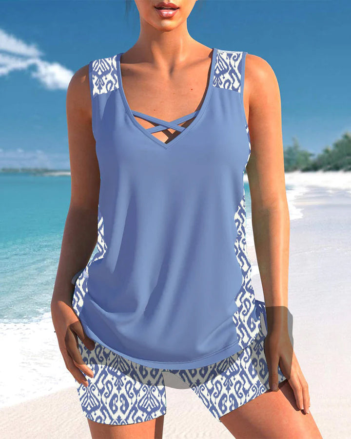 Levoire | Ensemble De Tankini Pour Femmes Bleu