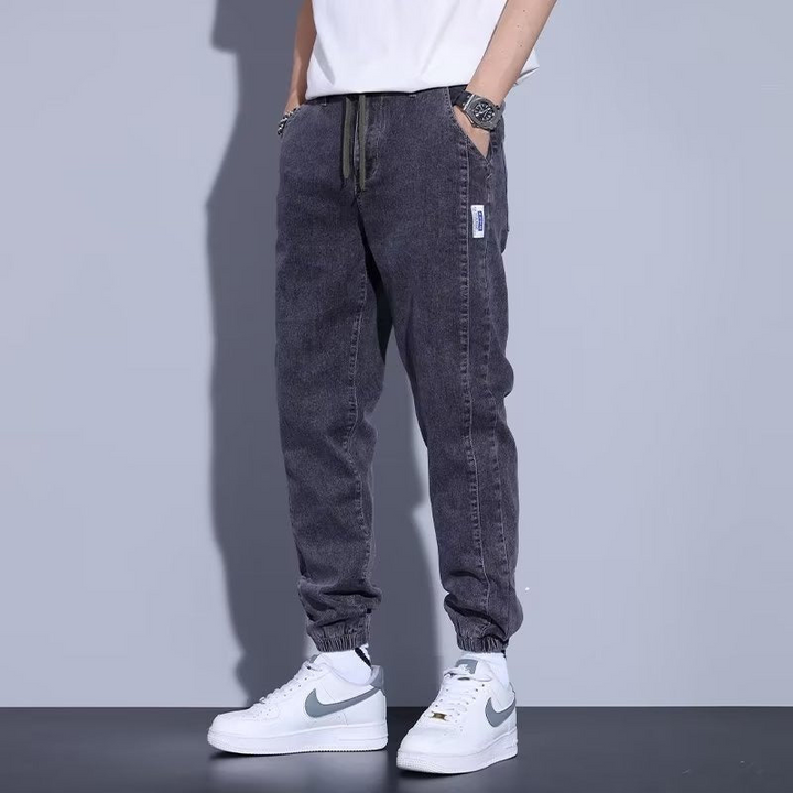 Levoire | Hommes Pantalon de jogging en denim doux style pour hommes Gris