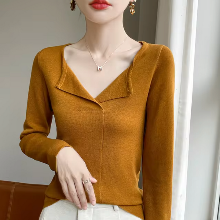 Levoire | Pull En Cachemire Pour Femmes Braun Jaune