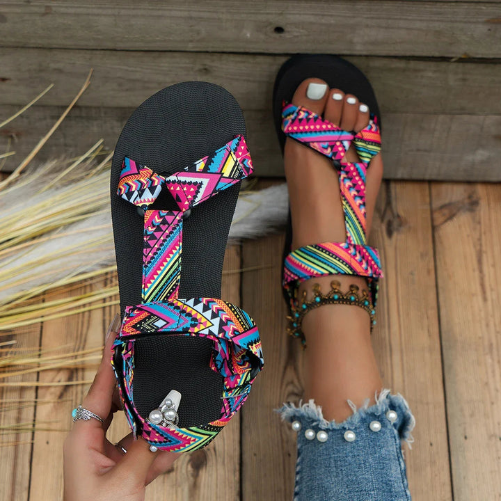 Levoire | Sandales Pour Femmes Avec Motif De Sangle Multi