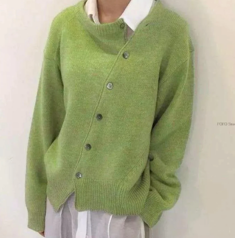 Levoire | Pull Pour Femme Avec Des Détails De Boutons Élégants Et Un Design Contemporain Vert