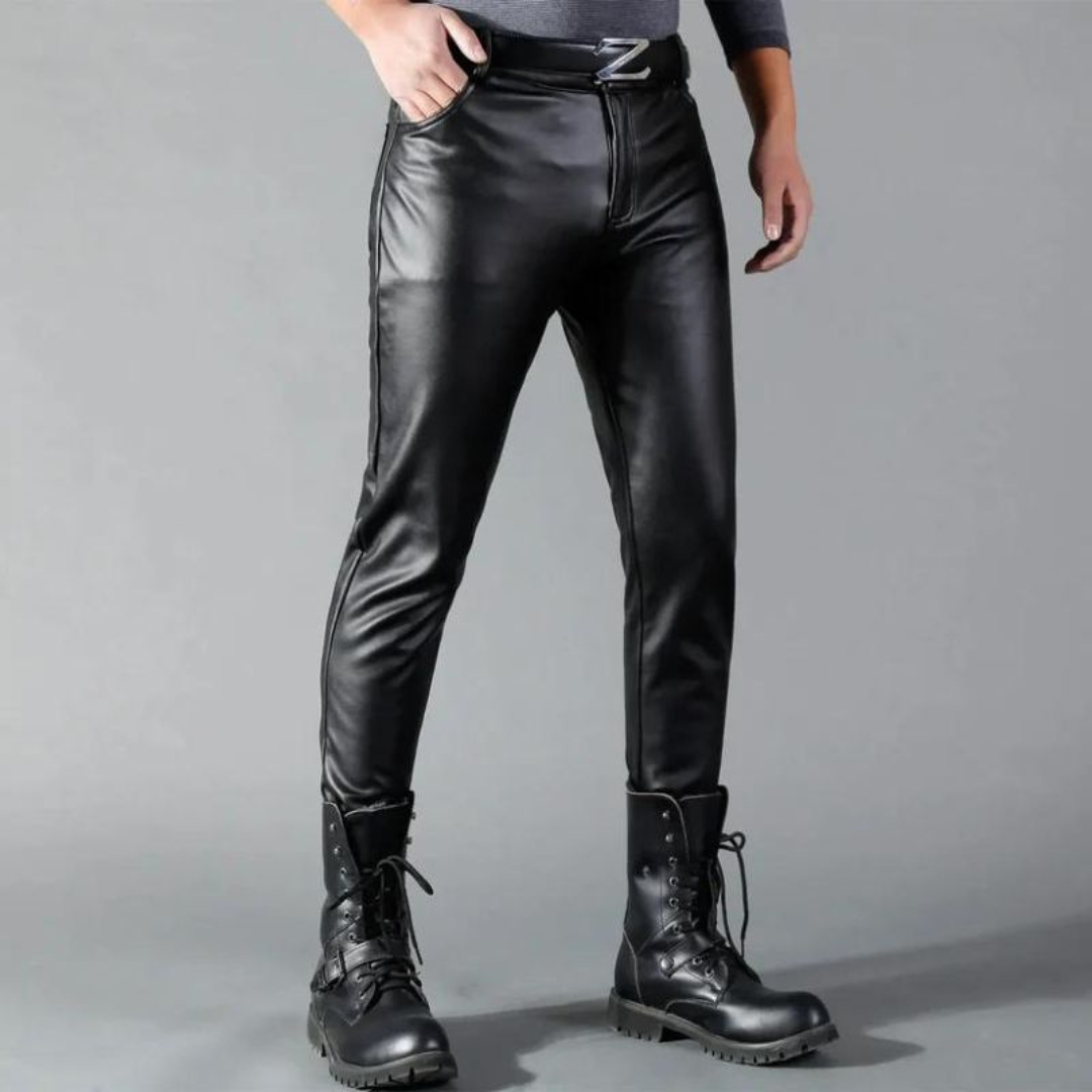Levoire | Pantalon en cuir avec finition brillante et coupe flatteuse pour Femmes