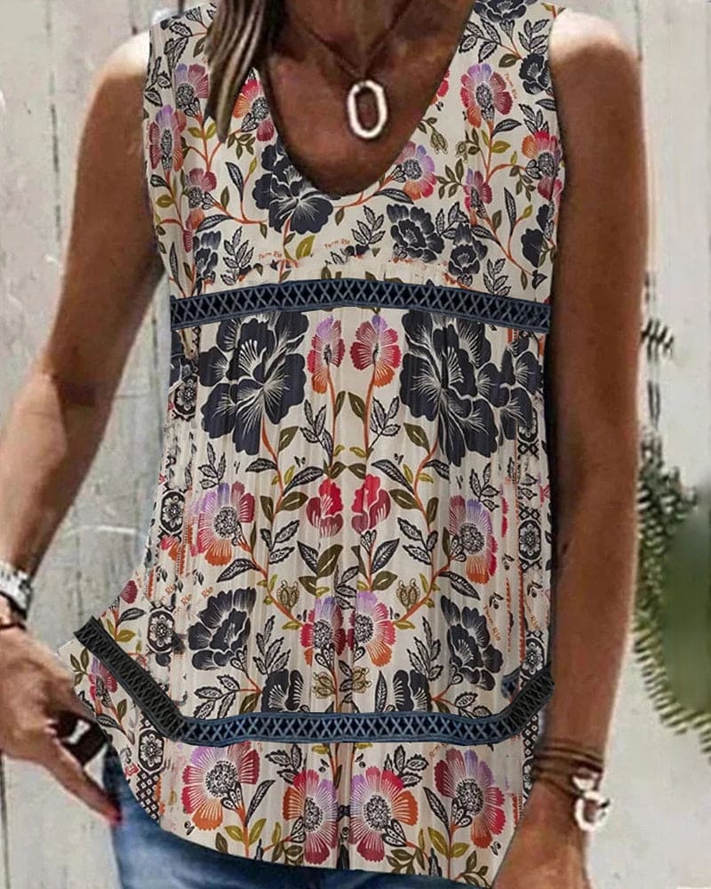 Levoire | Femme Blouse À Imprimé Floral Beige