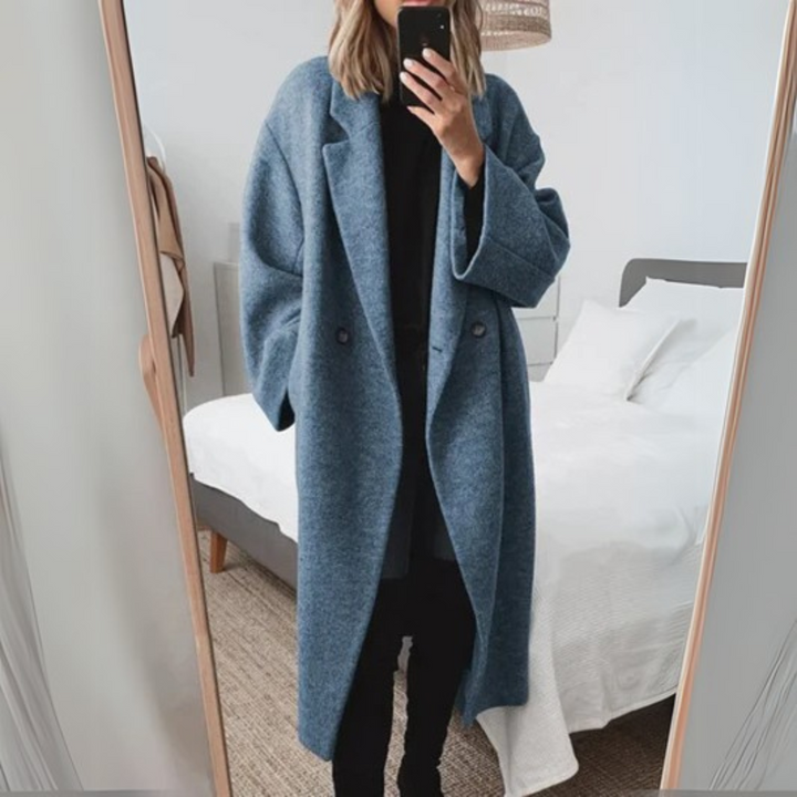 Levoire | Manteau Élégant Avec Coupe Cintrée Bleu