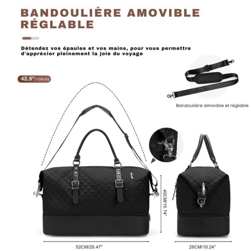 Levoire | Sac de voyage week-end pour femmes au style élégant