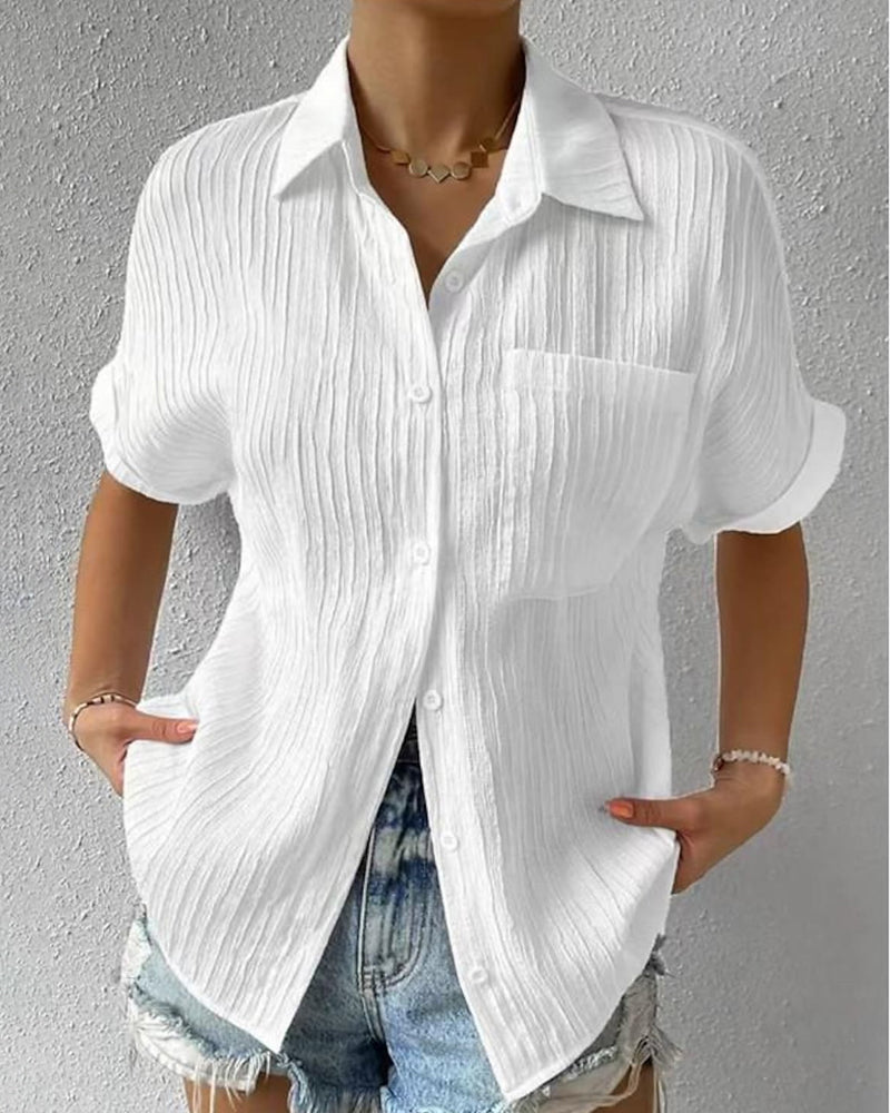 Levoire | Chemise élégante à manches courtes Blanc