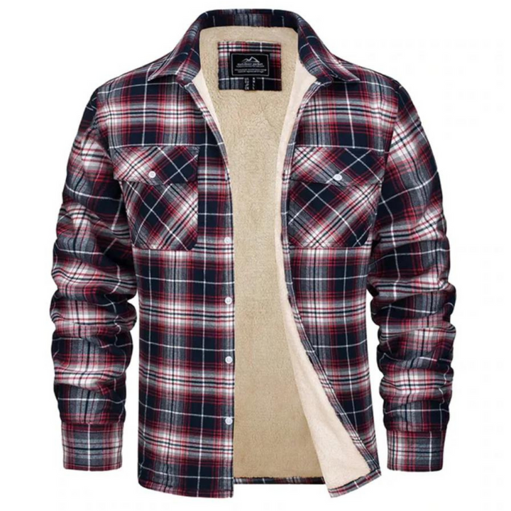 Levoire | Karo Boutonné Chemise pour Hommes Der Rot