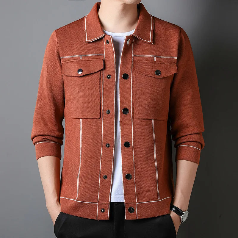 Levoire | Cardigan pour hommes au look classique Braun