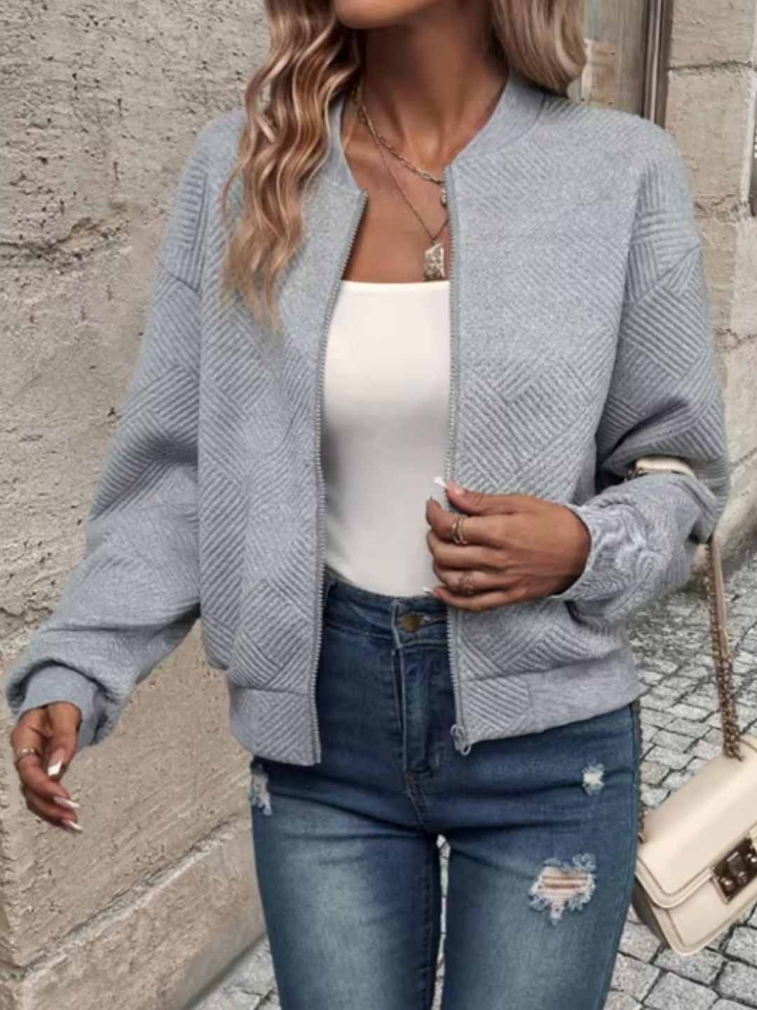 Levoire | Veste Chaude Et Élégante Gris