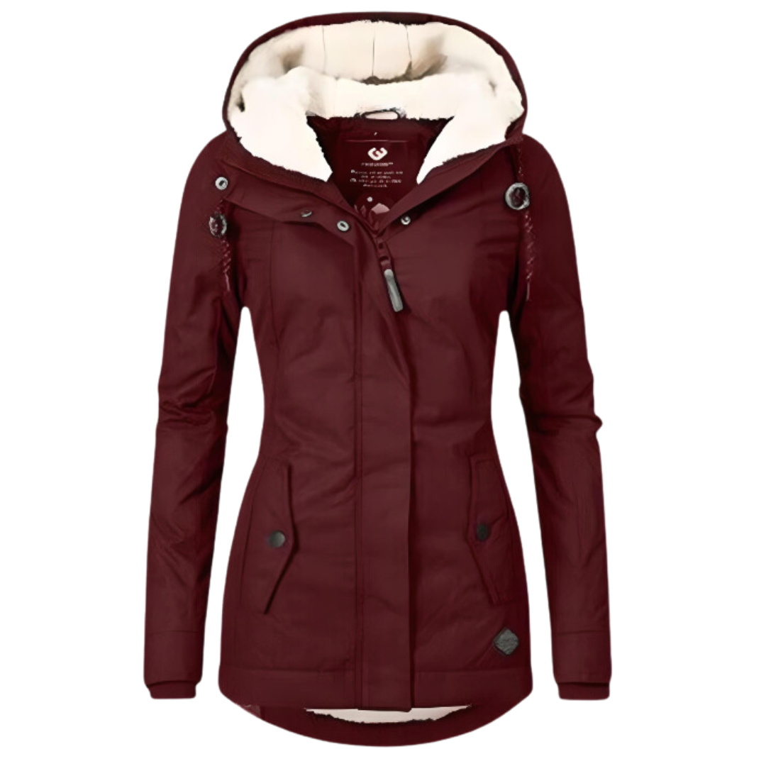Levoire | Parka Femme pour Tous les Temps Pluvieux Grenat