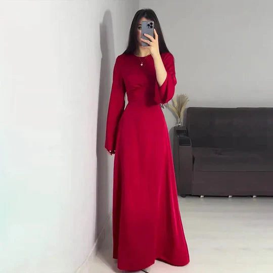 Levoire | Robes Longues Pour Femmes Satin Rot