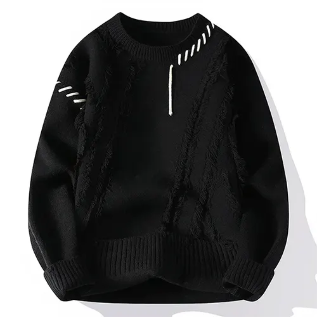 Levoire | Pull pour hommes Patchwork Noir
