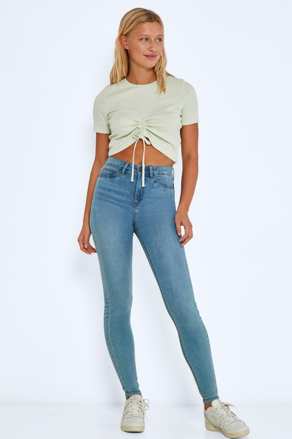 Levoire | Jean skinny taille haute pour femmes Bleu ultralumineux