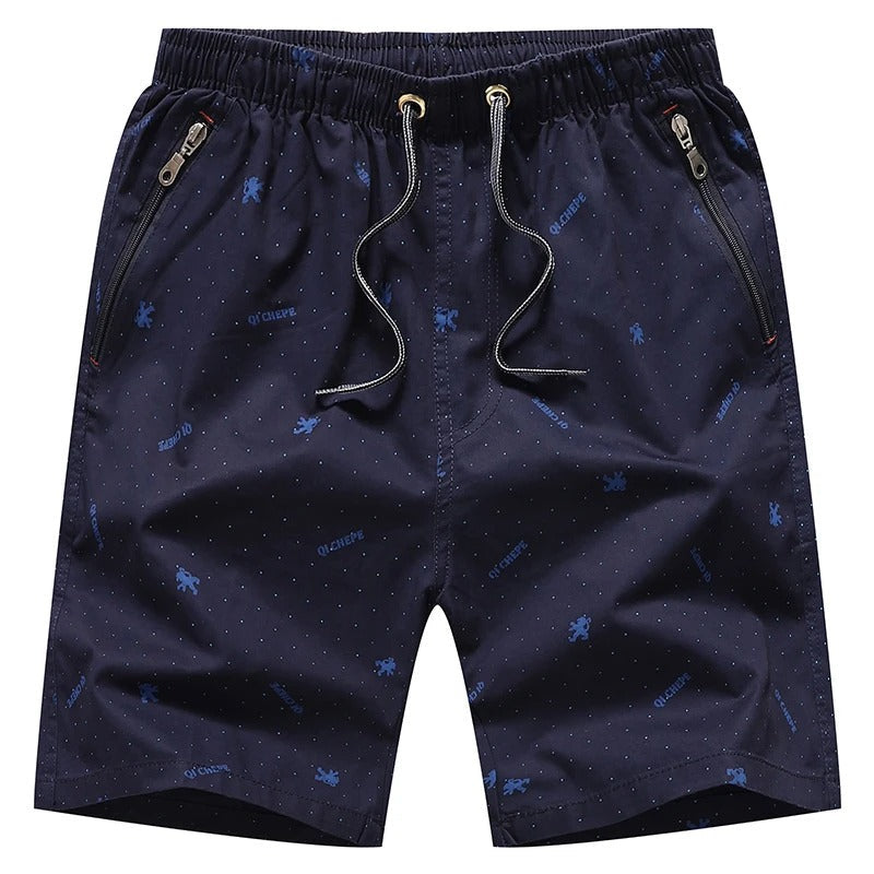 Levoire | Hommes Bleu Beige Maillot de bain avec poches zippées Shorts d'été hommes Bleu