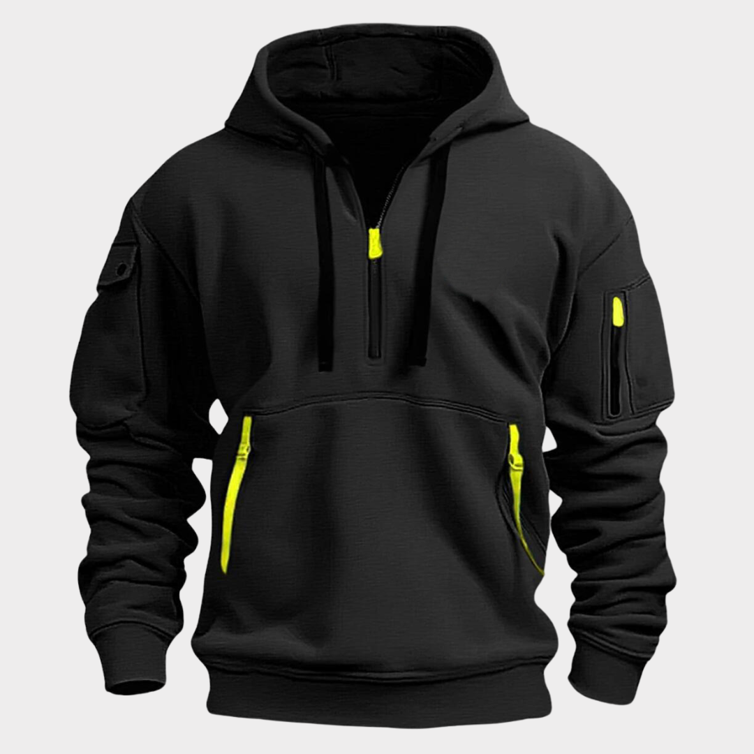 Levoire | Veste À Capuche Confortable Premium De Qualité Noir