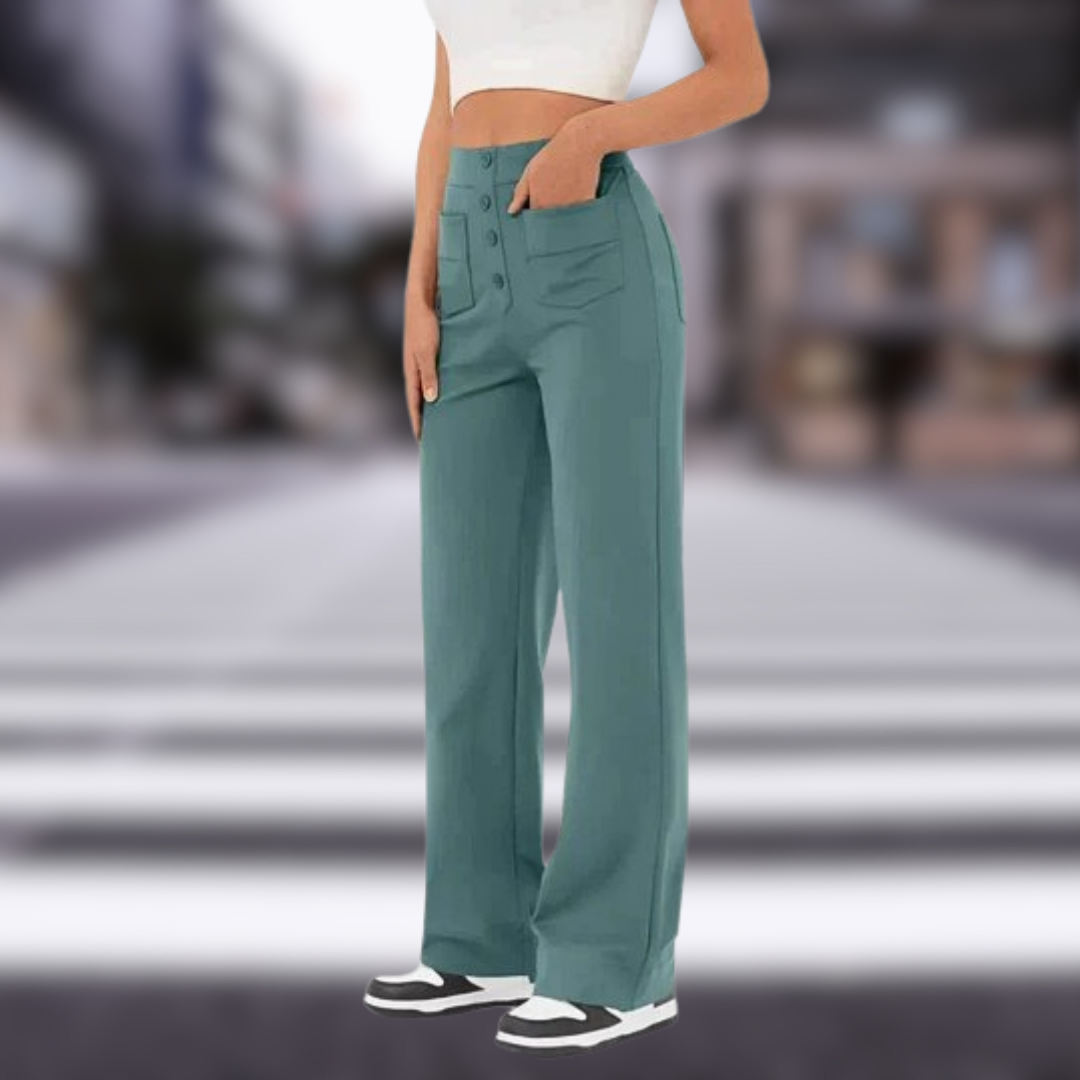 Levoire | Pantaloni à taille haute extensibles Verde