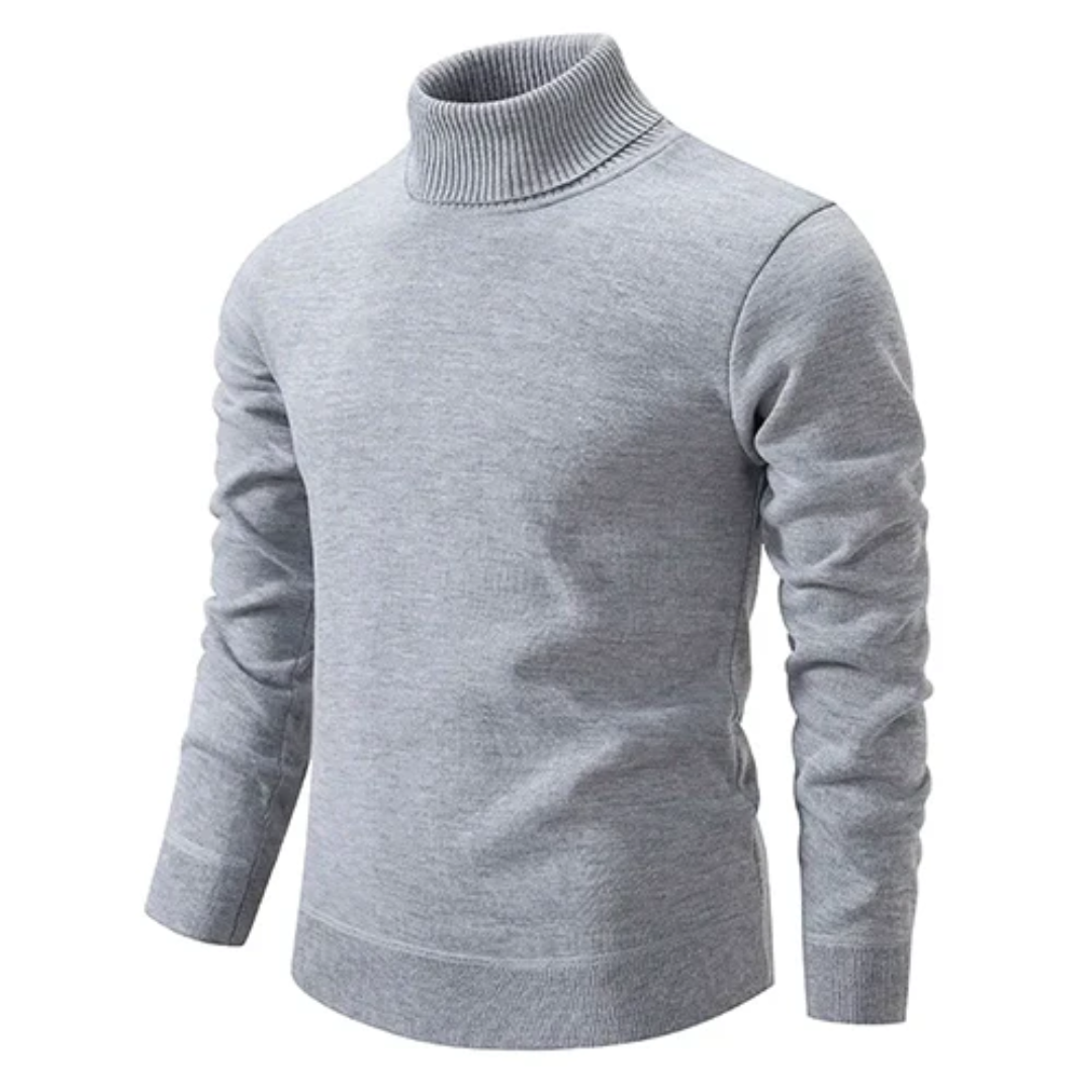 Levoire | Pull Col Roulé Pour Hommes Chaud Gris clair