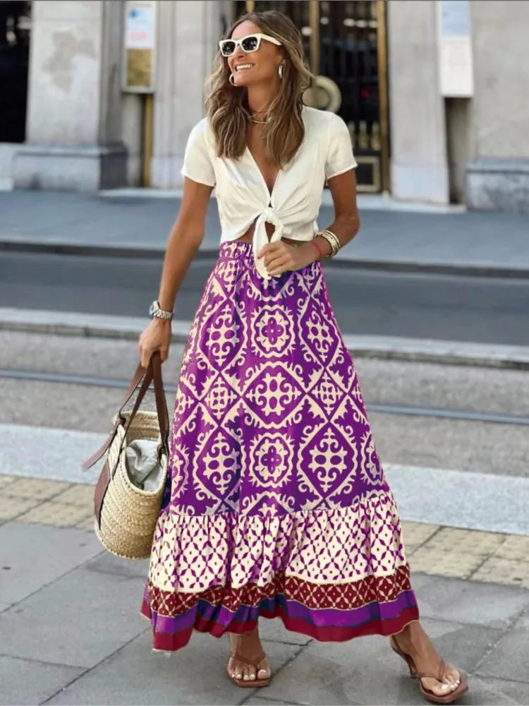 Levoire | Robe Boho Rock avec bandeau pour femmes Lila