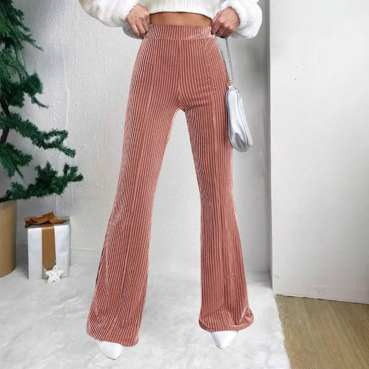 Levoire | Pantalons Évasés En Velours Pour Femmes Rosa