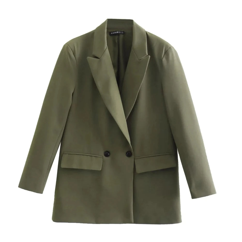 Levoire | Blazer Double Boutonné Élégant Pour Femmes vert olive