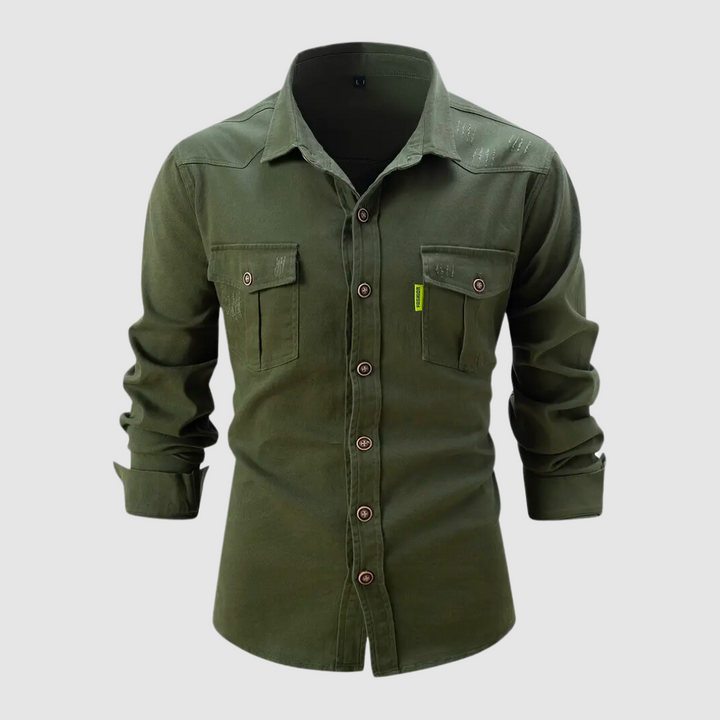 Levoire | Chemise En Denim vert olive