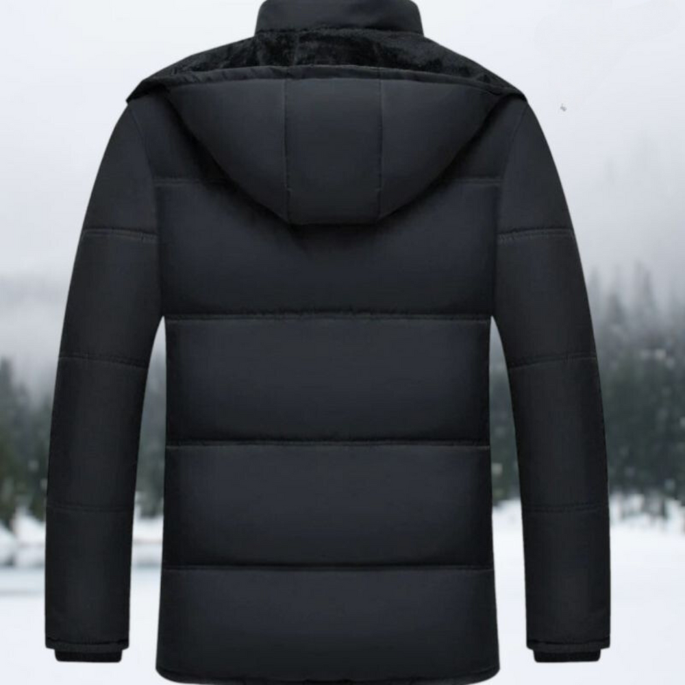 Levoire | Veste Chaude Noire À Manches Longues Doublée