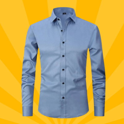 Levoire | Chemise Anti-Pourpoint Élastique et Sans Grattage Bleu clair