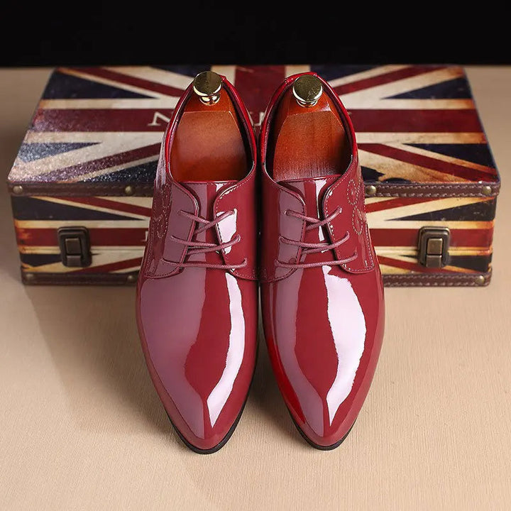 Levoire | Brogues Rétro Brillants Pour Hommes rouge