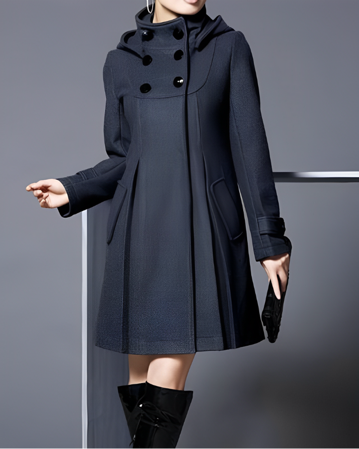 Levoire | Femmes Manteau Long Chaud Gris foncé
