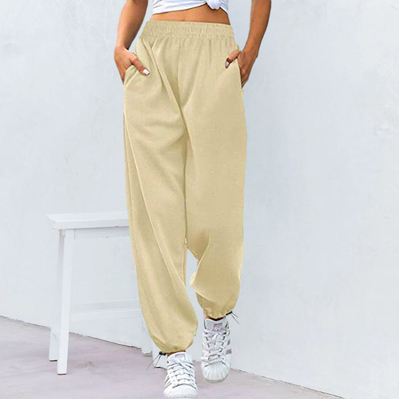 Levoire | Pantalon De Sport Pour Femmes Avec Jambe Large Et Cordon De Serrage Khaki