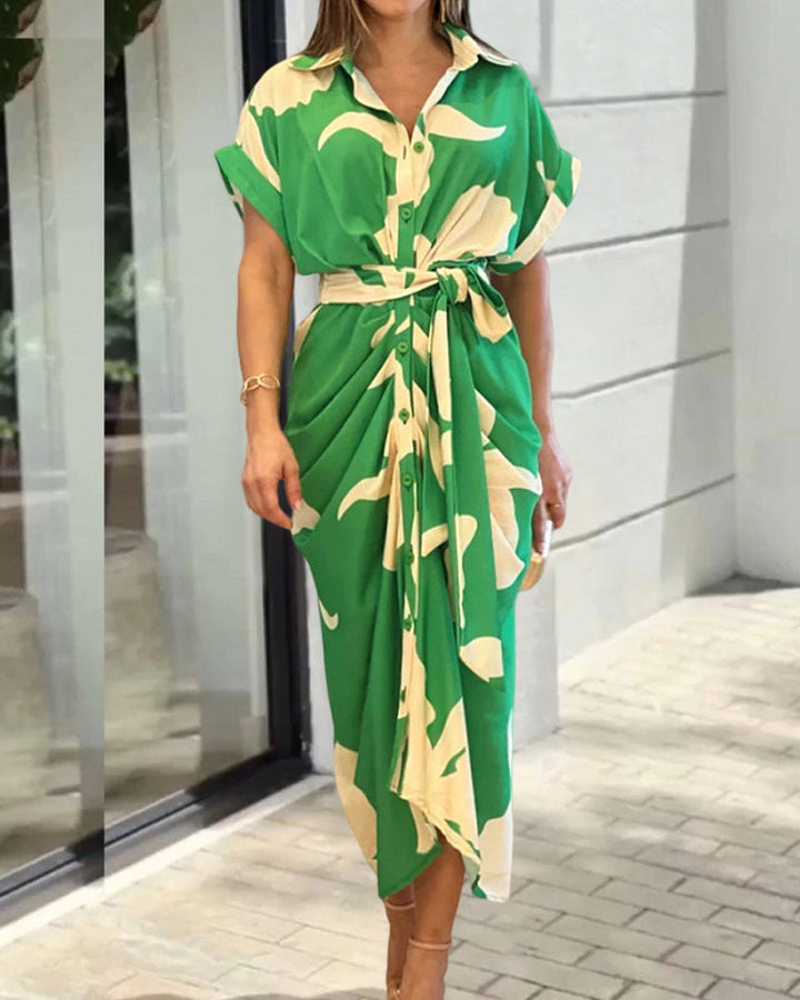 Levoire | Robe avec impression artistique Vert