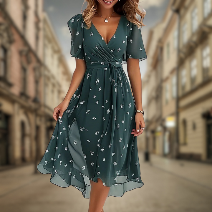 Levoire | Robe légère de soirée Vert Foncé