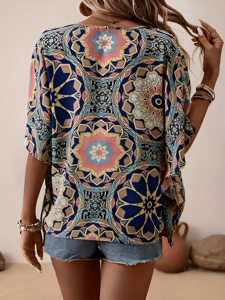 Levoire | Blouse Avec Motif Floral Et Décolleté En V