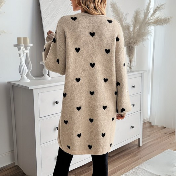 Levoire | Veste En Maille Avec Motif De Cœur